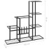 Soporte de flores negro de metal 94,5x25x88