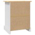 Mesita de noche Corona Range pino mexicano blanco 53x39x67