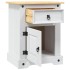 Mesita de noche Corona Range pino mexicano blanco 53x39x67