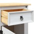Mesita de noche Corona Range pino mexicano blanco 53x39x67