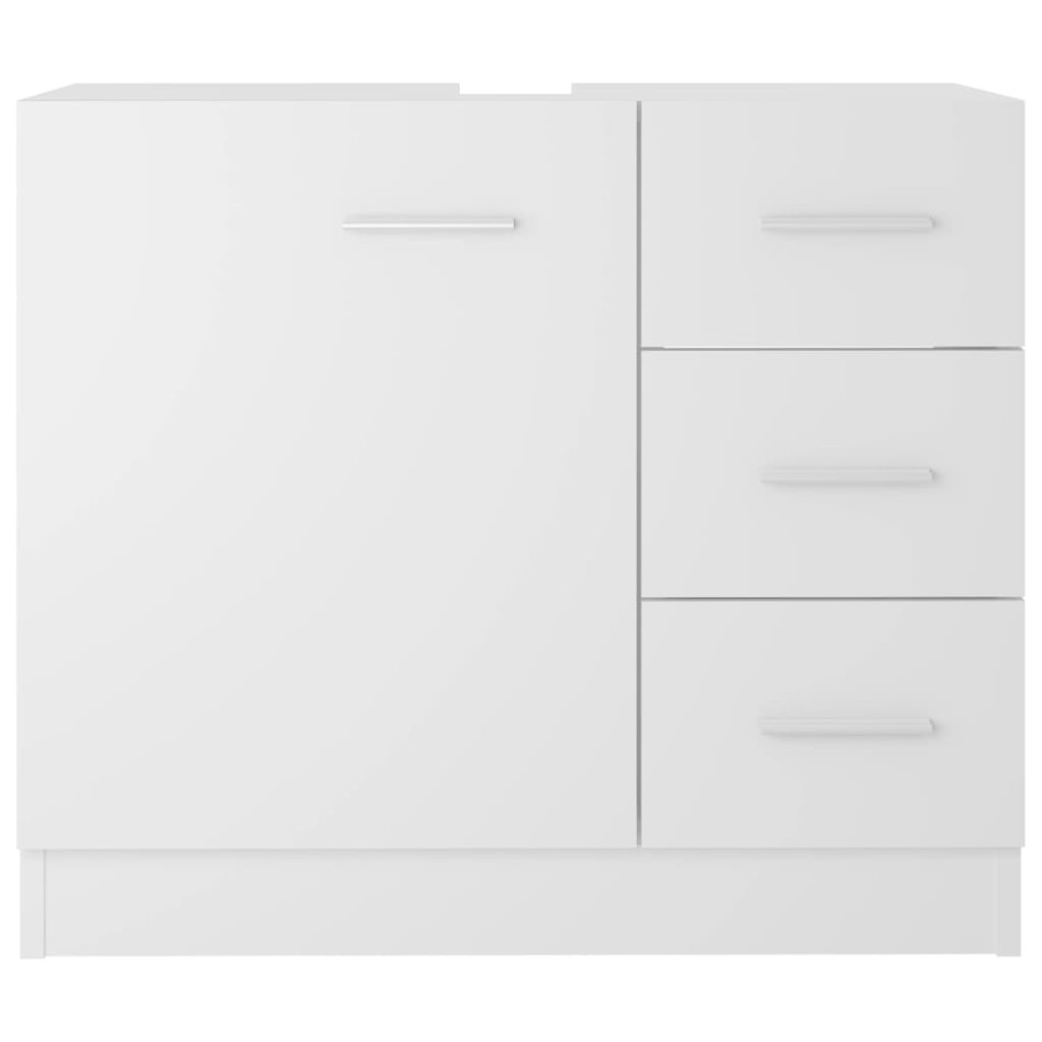 Armario para lavabo madera contrachapada blanco 63x30x54