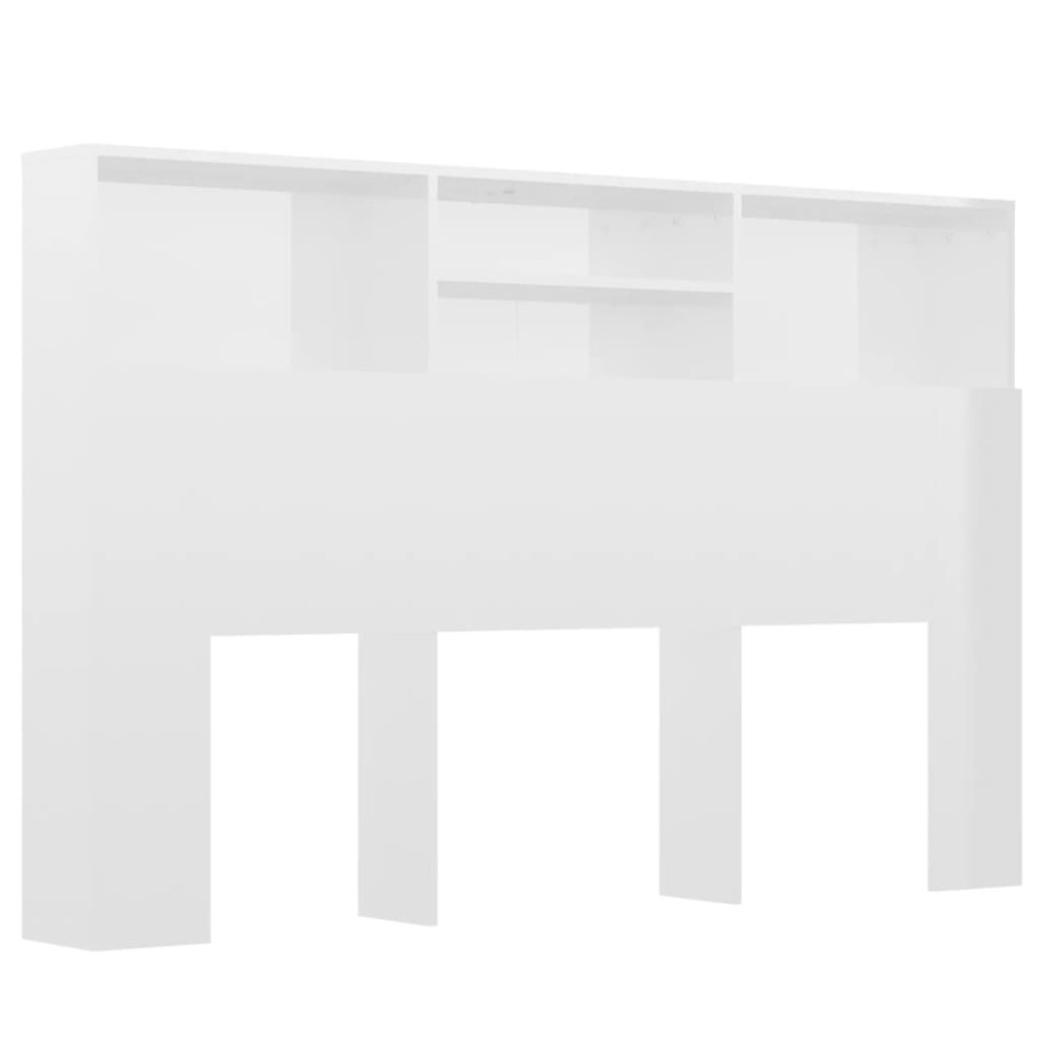 Mueble cabecero blanco brillante 160x19x103,5
