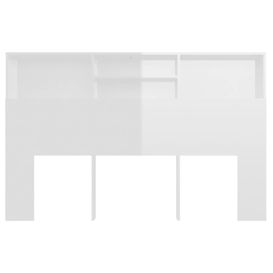 Mueble cabecero blanco brillante 160x19x103,5