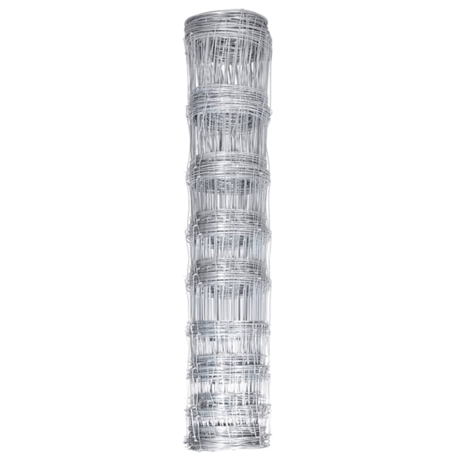 Valla de jardín de acero galvanizado plateado 50x1,2