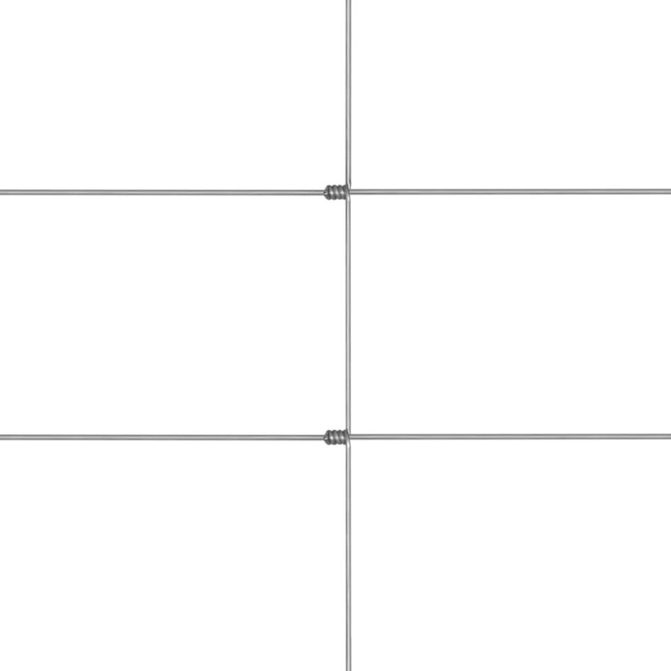 Valla de jardín de acero galvanizado plateado 50x1,2