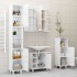 Armario de baño madera contrachapada blanco brillo 30x30x95