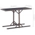 Mesa de jardín de vidrio y ratán sintético blanco 110x53x72