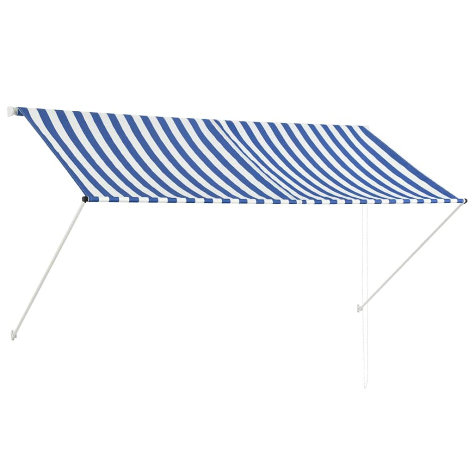 Toldo retráctil 250x150 cm azul y