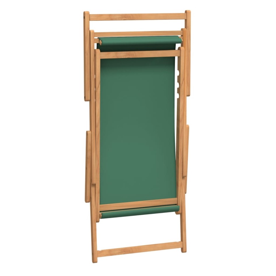 Silla de playa plegable de madera maciza de teca