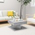 Mesa de centro madera contrachapada gris hormigón 57x57x30