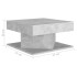 Mesa de centro madera contrachapada gris hormigón 57x57x30
