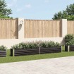 Arriate de jardín de acero galvanizado antracita 320x40x45 cm