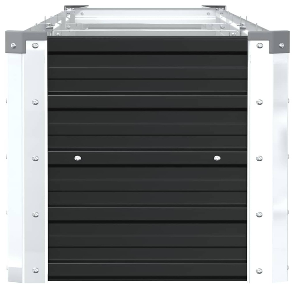 Arriate de jardín de acero galvanizado antracita 320x40x45