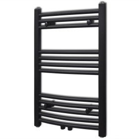 Radiador toallero de baño curvo negro 500 x 764