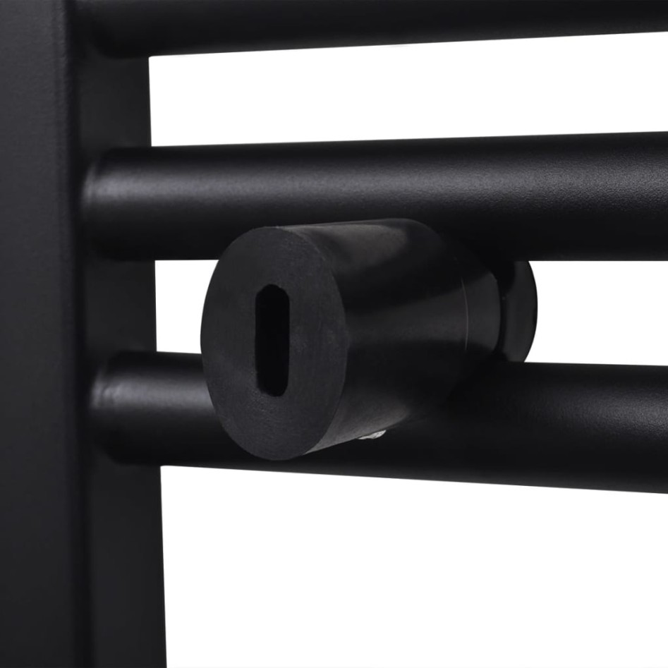 Radiador toallero de baño curvo negro 500 x 764