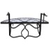 Mesa de balcón colgante mosaico negro y