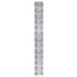 Valla de jardín de acero galvanizado plateado 50x1,25