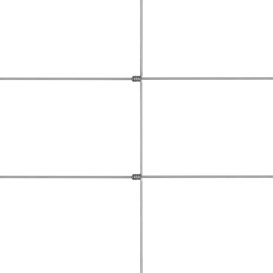 Valla de jardín de acero galvanizado plateado 50x1,25