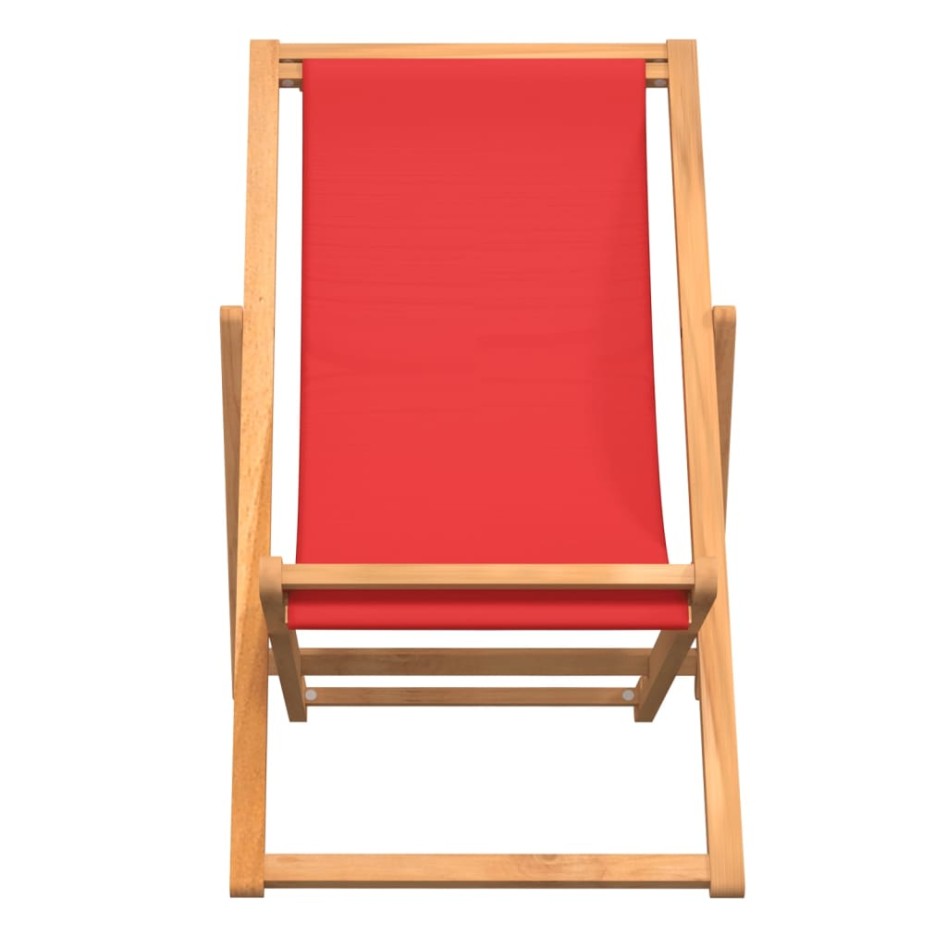 Silla de playa plegable madera maciza de teca