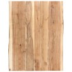 Superficie de mesa de madera maciza de acacia 80x(50-60)x3,8 cm