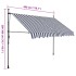 Toldo manual retráctil con LED azul y blanco 300