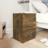 Mesitas de noche 2 uds contrachapado roble ahumado 38x35x56
