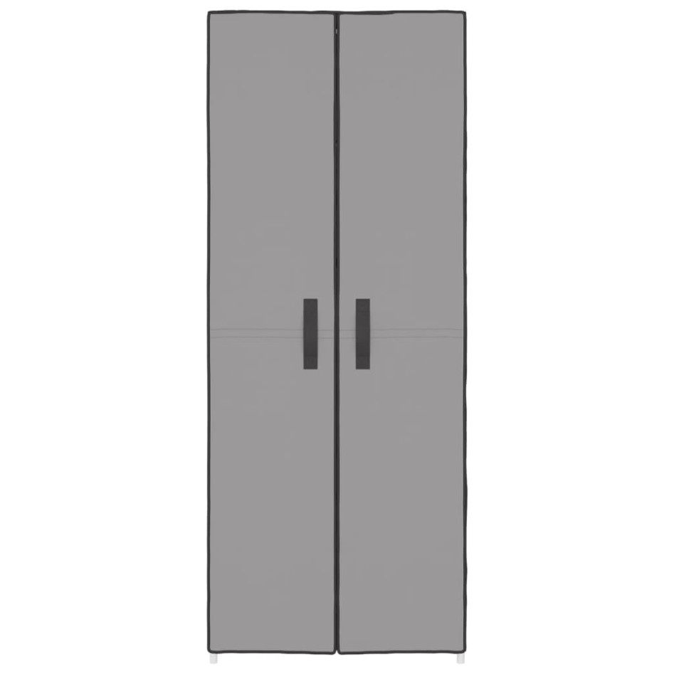 Armario zapatero de tela gris 60x30x166