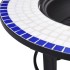 vidaXl Brasero de mosaico cerámica azul y blanco 68