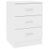 Mesita de noche madera contrachapada blanco 38x35x56