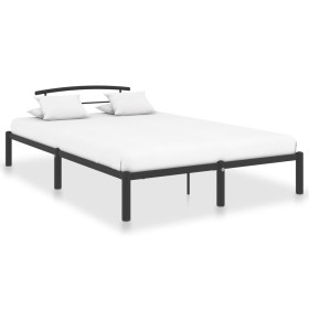 Estructura de cama sin colchón metal negro 120x200