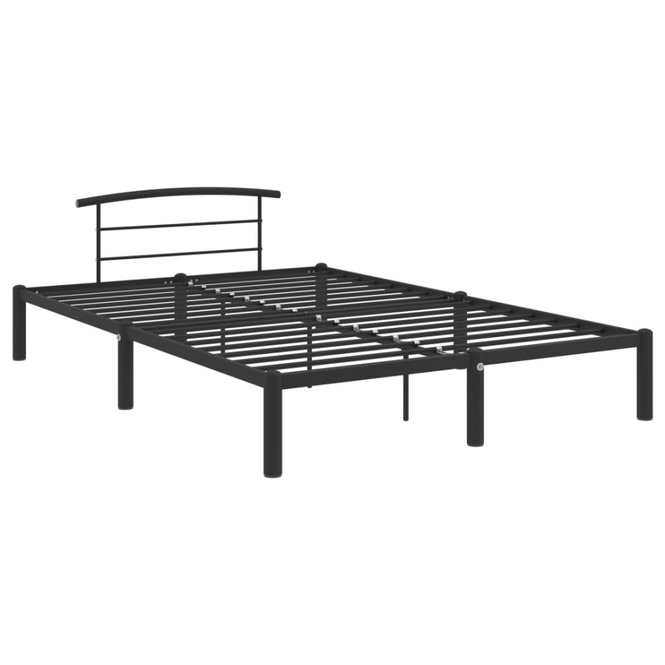Estructura de cama sin colchón metal negro 120x200