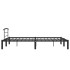 Estructura de cama sin colchón metal negro 120x200