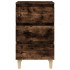 Mesita de noche 2 uds patas de madera roble ahumado 40x35x69