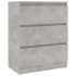 Aparador de madera contrachapada gris hormigón 60x35x76