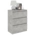 Aparador de madera contrachapada gris hormigón 60x35x76