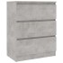 Aparador de madera contrachapada gris hormigón 60x35x76