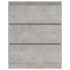 Aparador de madera contrachapada gris hormigón 60x35x76
