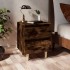 Mesitas de noche 2 uds patas madera roble ahumado 40x35x50