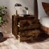 Mesitas de noche 2 uds patas madera roble ahumado 40x35x50
