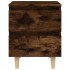 Mesitas de noche 2 uds patas madera roble ahumado 40x35x50