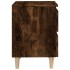 Mesitas de noche 2 uds patas madera roble ahumado 40x35x50