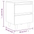 Mesitas de noche 2 uds patas madera roble ahumado 40x35x50