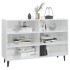 Aparador de madera contrachapada blanco brillo 103,5x35x70