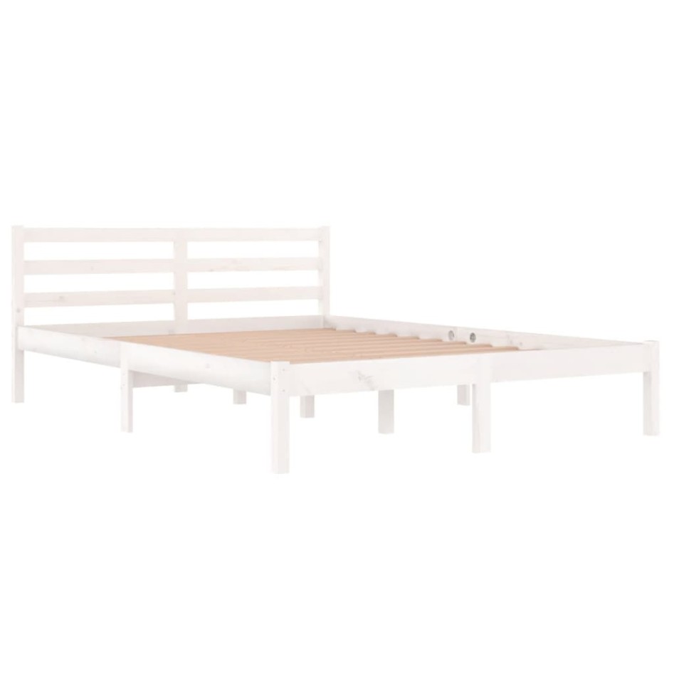 Estructura de cama sin colchón madera de pino blanco 140x200