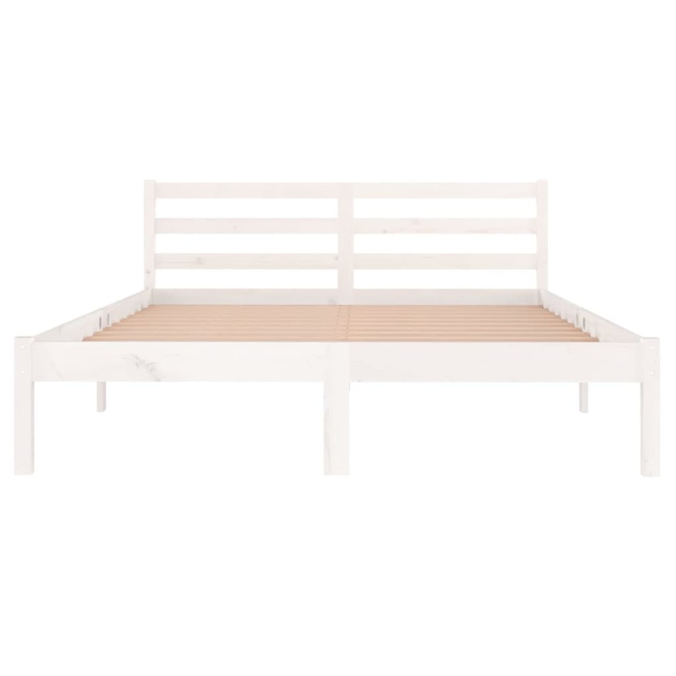 Estructura de cama sin colchón madera de pino blanco 140x200