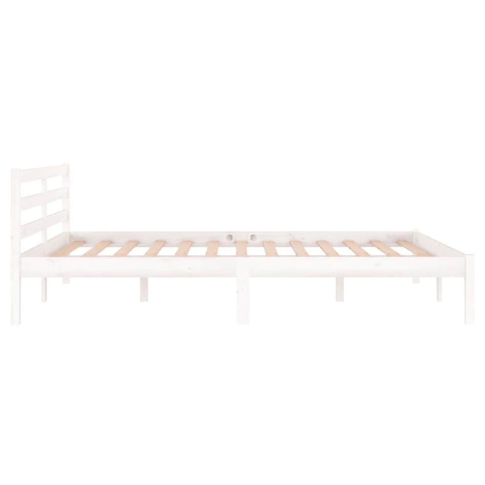 Estructura de cama sin colchón madera de pino blanco 140x200
