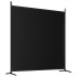 Biombo divisor de 2 paneles de tela negro 348x180