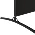 Biombo divisor de 2 paneles de tela negro 348x180