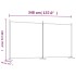Biombo divisor de 2 paneles de tela negro 348x180