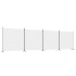 Biombo divisor de 4 paneles de tela blanco 698x180